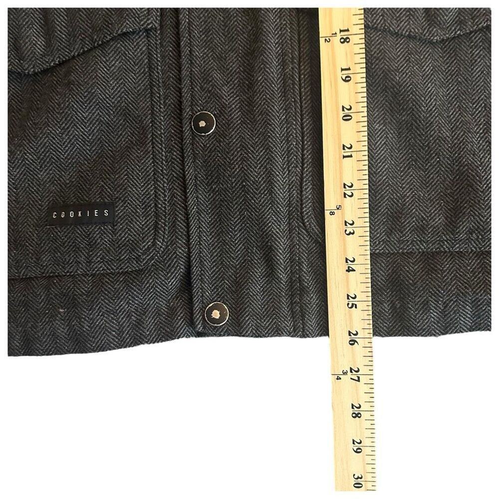 Cookies Designer Streetwear Wool Full Zip Coat Men’s S - Urban Preppy Luxury Y2K - Picture 14 of 16